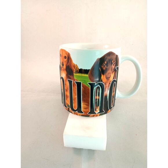 America Ware Dachshund Dog Coffee Mug 2007 Large 16 oz 4" Tall - Picture 3 of 6